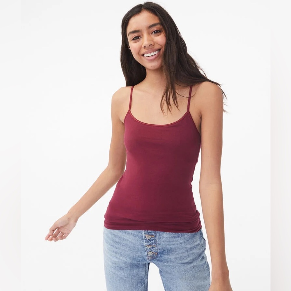 Aeropostale Shelf Bra Cami | Wine Red | NWT. XS.